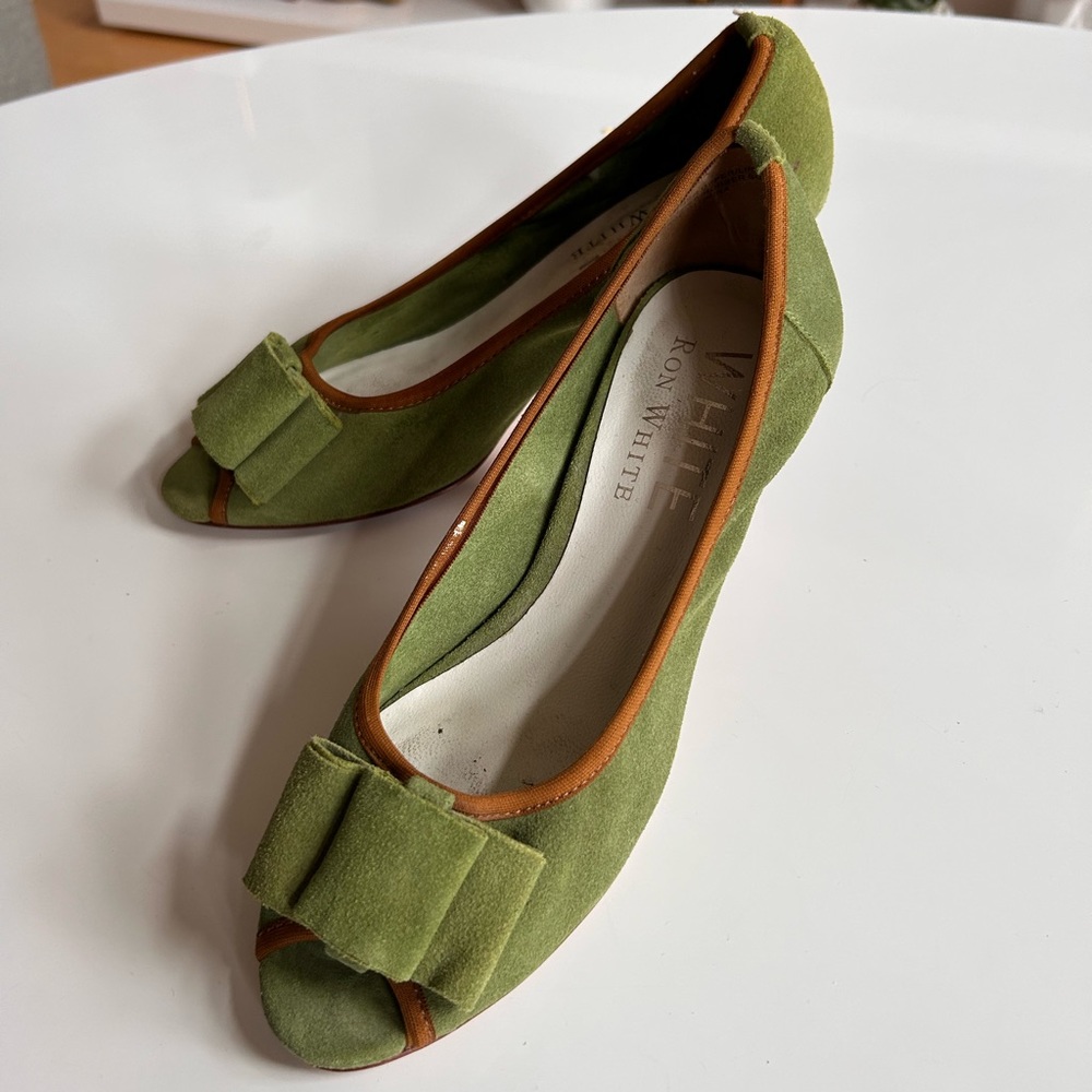 Ron White Suede Heels